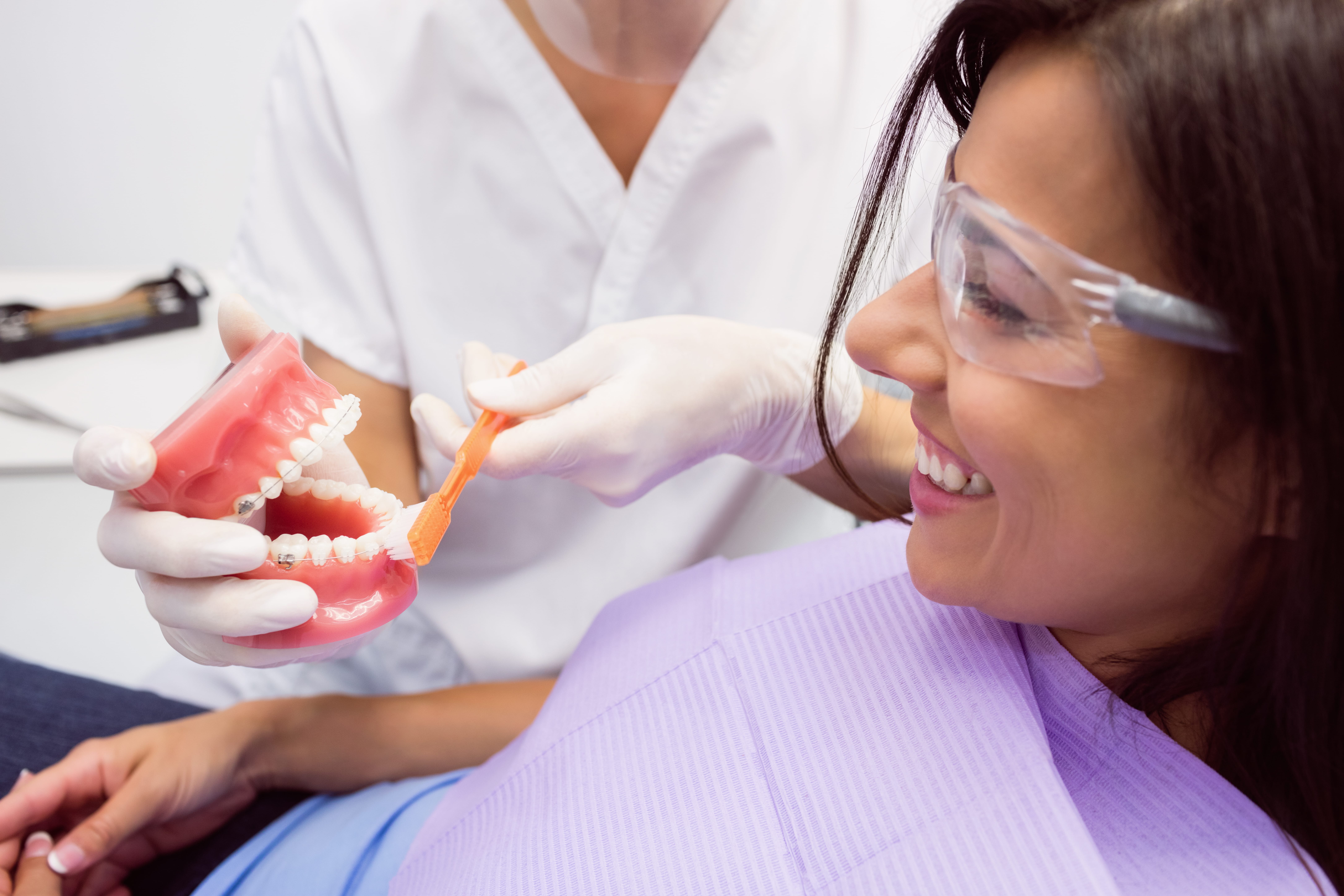 Patient education at Kraja and Sidhu Dental clinic in Silver Spring