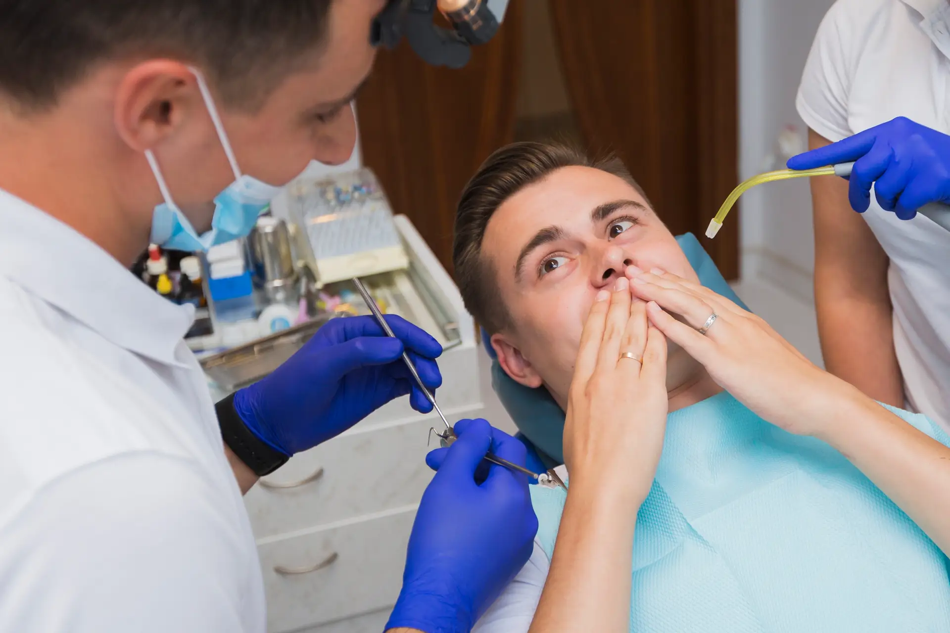 Patient from Silver Spring being treated at the same hour at Kraja and Sidhu Dental