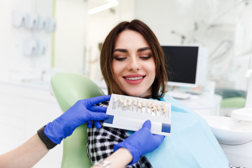 Patient choosing porcelain veneers at a Silver Spring dentistry