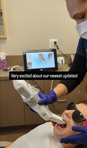 a siver spring patient receiving an iTero denal scan at Kraja and Sidhu Dental.